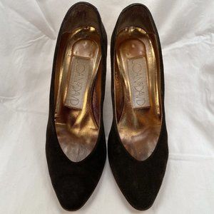 Joan & David Black Suede Pumps